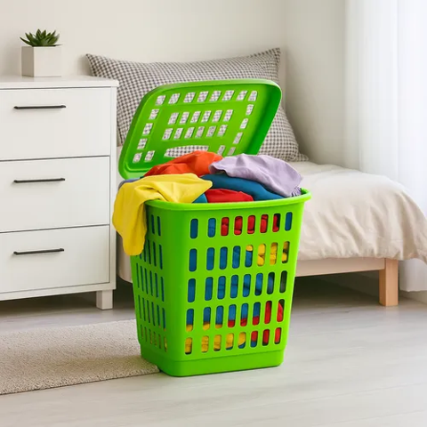 Genérico - Cesta Ropa Plástico Con Tapa 45L