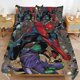 thumbnail image 2 of Spider-Man - Go Down Swinging 3 Piece Sets Full/Queen Size - Reversible Microfiber Quilts with 2 Shams Soft Lightweight Bedspread Coverlet Comforter for All Season Bed Sheets, 2 of 5