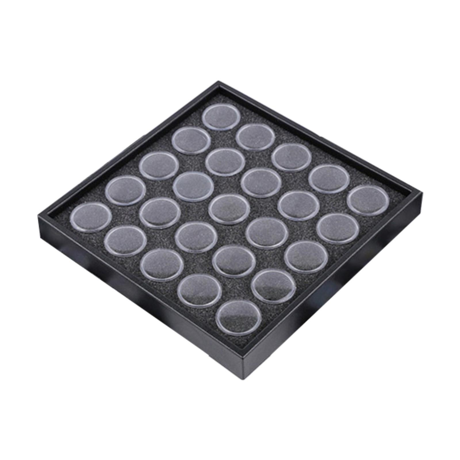 Magideal - Caja Organizadora De Cuentas, Organizador De Dijes Para Uñas Y Gemas, Pequeñas Cajas Pequeñas, Contenedores De Almacenamiento De Cuentas Vacíos Con Ta 25 Frascos