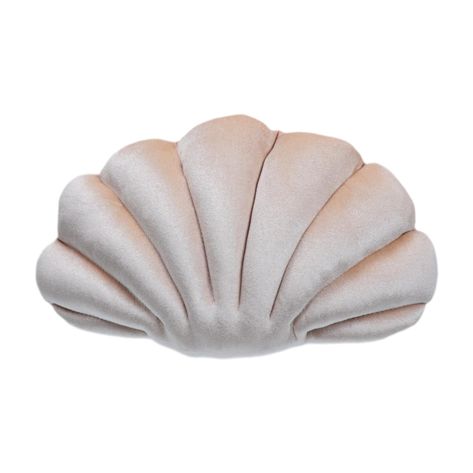 Bothyi - Cojín Decorativo Para Vacaciones, Cómodo Para El Coche, Dormitorio, Cama, Almohada De Conchas Marinas, Color Caqui, 46 X 33 Cm