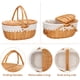thumbnail image 4 of Cesta de picnic ZORMY de mimbre con forro extraíble para 2 personas, 4 of 7