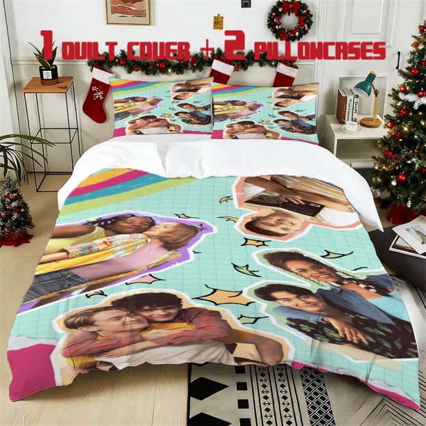 3pcs Heartstopper Couple Printed Bedding Set Soft Duvet Cover with 2 Pillowcases All Season Comfort