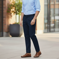 T-World - Pantalón Trabajo Ejecutivo Hombre Gabardina Premium Azul