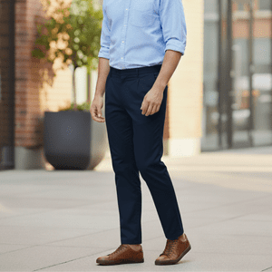 T-World - Pantalón Trabajo Ejecutivo Hombre Gabardina Premium Azul