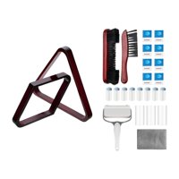 Magideal - Estante Para Bolas De Billar En Forma De Triángulo Y Diamante, Cepillos Para Mesa De Billar, Rodillo Para El Pelo, Paño Para Pulir Billar, Tizas, Punt Borgoña