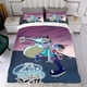 thumbnail image 4 of Star vs. las Fuerzas del Mal Conjunto de sábanas temático, trío de piezas, cómodo y amigable con la piel, diseño único, regalo de decoración para el hogar para familiares, amigos y fans,140cm *210cm, 4 of 6