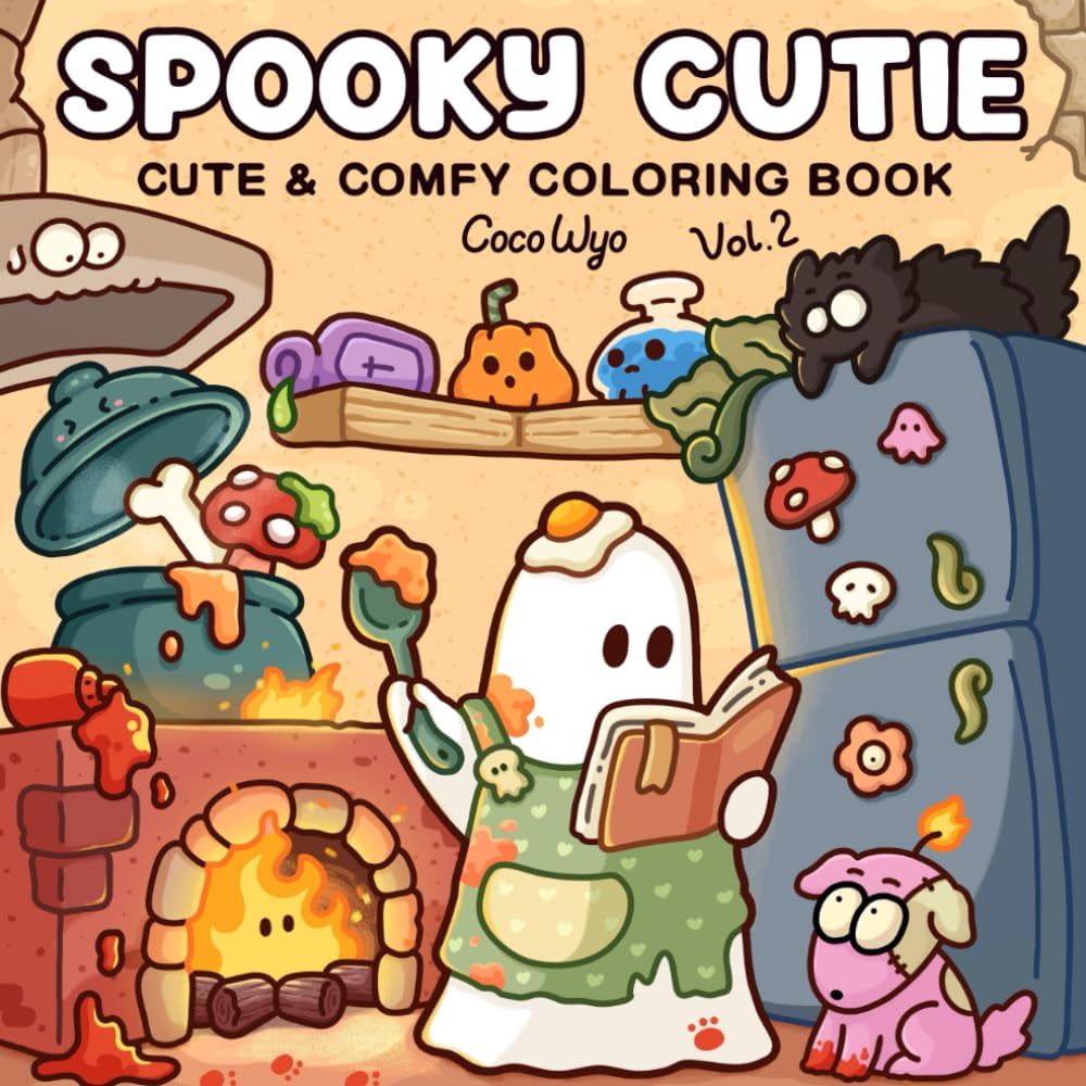Coco Wyo Llc - Libro Para Colorear Coco Wyo Spooky Cutie Vol. 2 Para Adultos Y Adolescentes