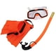 thumbnail image 2 of Niño Niños Snorkel Set Gafas Snorkel Aletas Engranaje Natación Naranja, 2 of 5