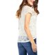 thumbnail image 4 of INSPIRE CHIC Día de San Valentín Blusa Casual de Mujer con Mangas Cortas Transparentes de Encaje Floral L Blanco, 4 of 7