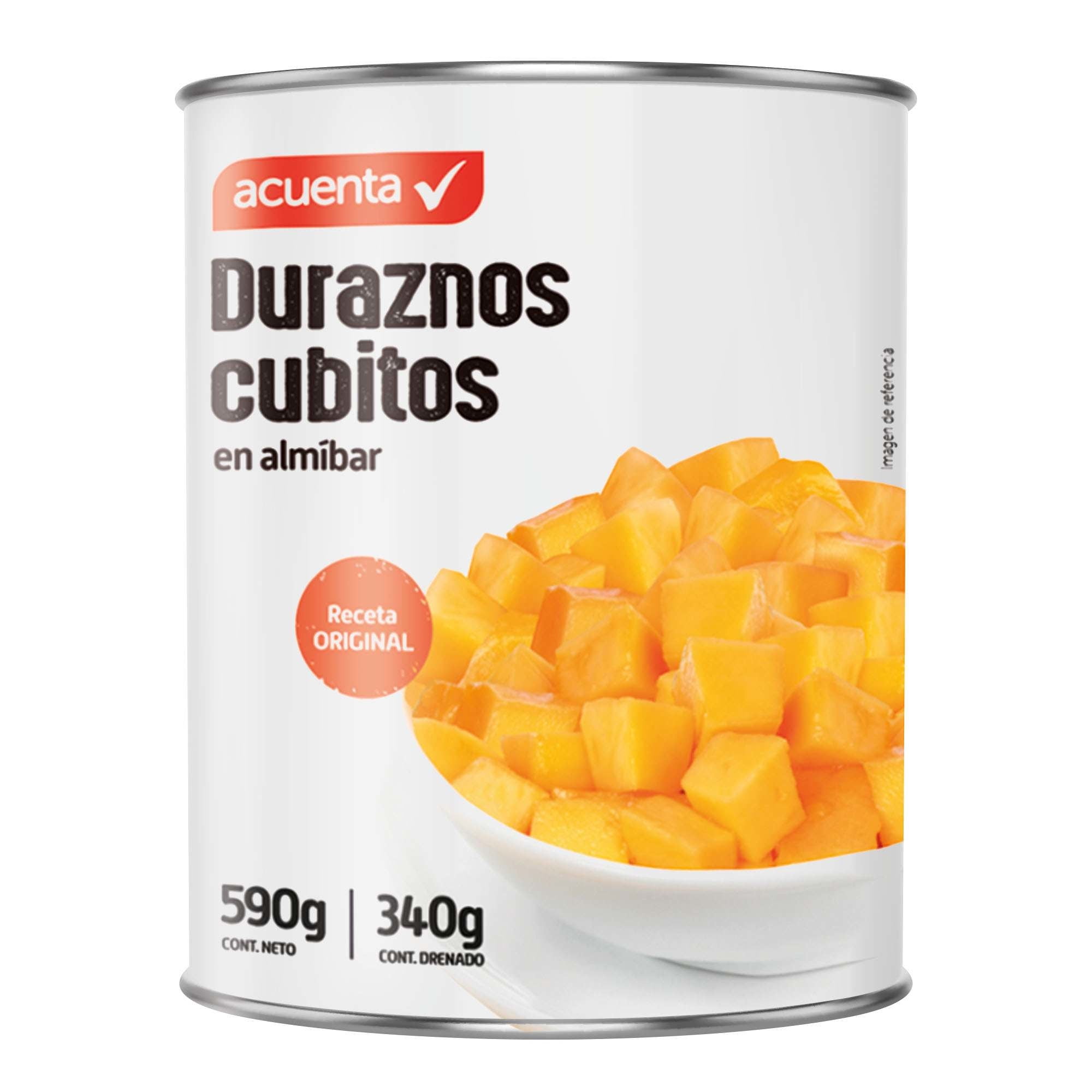 Duraznos En Cubitos Tarro 590 g Acuenta