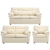 Muebles América - Living América 321 Cuero Sintético Beige
