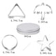 thumbnail image 4 of Herramientas para hacer dulces, cortadores de galletas de acero inoxidable, moldes para galletas, juego de juego de azúcar, moldes redondos con forma de paraguas, triángulos y estrellas para hornear p, 4 of 5