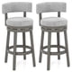 thumbnail image 1 of Taburetes de bar COSTWAY, juego de 2 taburetes de bar giratorios de 31 pulgadas, color gris, 1 of 3
