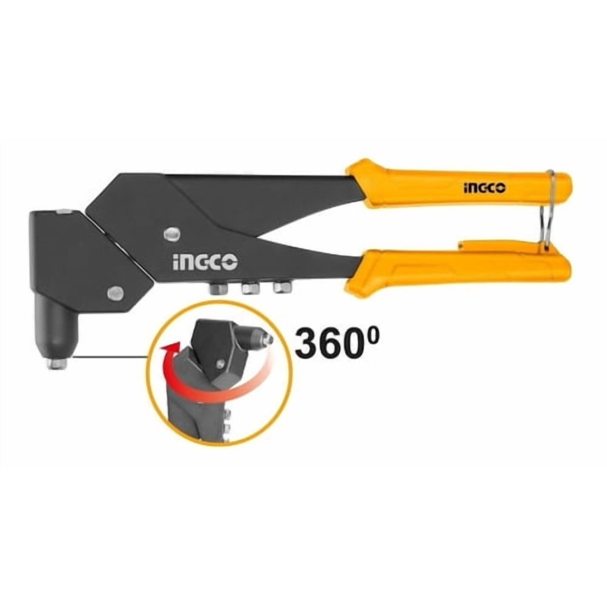 Remachadora Manual Industrial Con Cabezal 360° 10,5" 2,4-4,8mm Ingco Shhr106