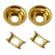 thumbnail image 3 of 2 Piezas De Metal Redondo Jack Plate Socket Cover Head Cap Para Guitarra Gold, 3 of 5