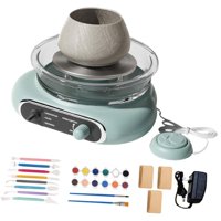 Bothyi - Mini Kit De Torno De Cerámica, Rueda De Arcilla Eléctrica Compacta Para Principiantes, Niños Y Adultos, Color Verde