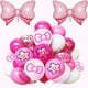 thumbnail image 1 of Globos Para Fiesta Rosa De 12 Pulgadas 64 Piezas Con Globos De Moño, 1 of 6