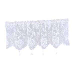 Bothyi - Cortina Con Cenefa Térmica Oscurecedora Con Bolsillo Para Barra Para Habitación Infantil Estilo Granja, Cocina, Color Blanco S