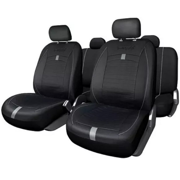 Fundas Cubreasiento Ecocuero Negro Universales