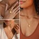 thumbnail image 4 of Collar M MOOHAM chapado en oro con letra J 18+2,5 cm, 4 of 7