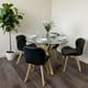 thumbnail image 1 of Comedor Mesa Equiz 100cm + 4 Sillones Rubik Negro, 1 of 3