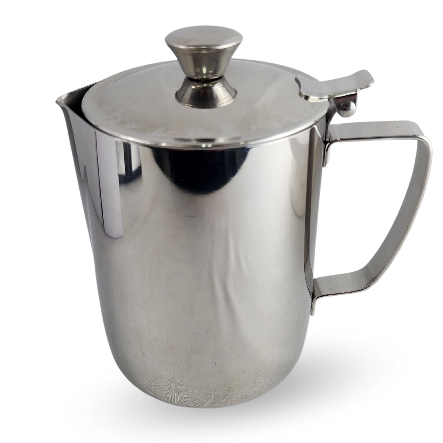 Disparo - Jarro Lechero Olla 900ml Aluminio Plateado Resistente Con Tapa