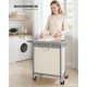 thumbnail image 2 of Cesto de ropa SONGMICS de 140 L con ruedas Gris/Blanco, 2 of 7