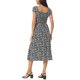 thumbnail image 3 of Vestido Floral Casual para Mujer INSPIRE CHIC con Bolsillos Cuello Redondo Manga Corta Boho Flowy Midi Vestidos S Negro, 3 of 6
