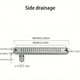 thumbnail image 1 of 1 Set, 11.8" Linear Shower Drain With Removable Grate, Professional Brushed 304 Stainless Steel Rectangle Shower Floor Drain,Floor Shower Drain With Hair Strainer, 1 of 5