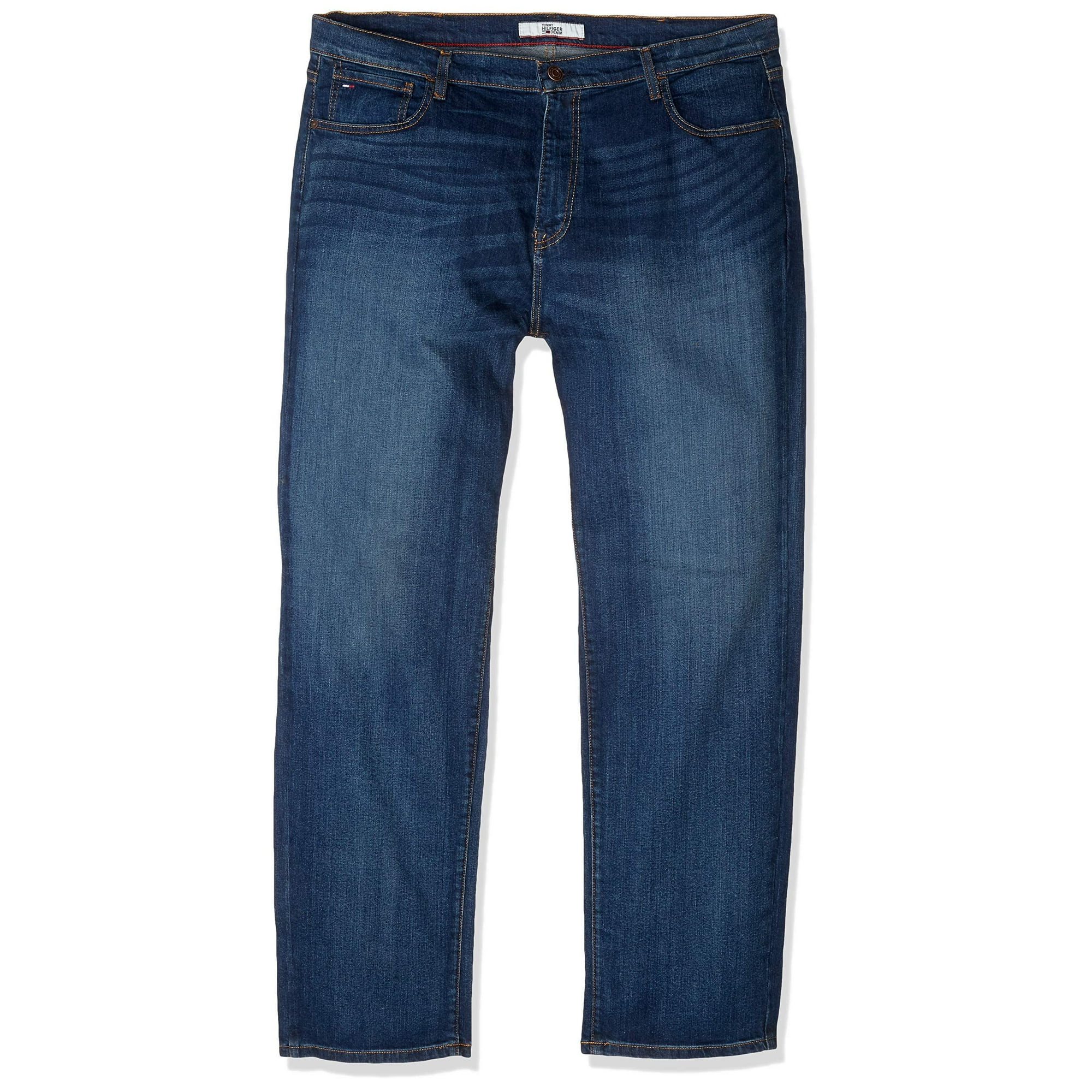 Vaqueros Tommy Hilfiger, Grandes Y Altos, De Corte Holgado, Elástico, Lavado Oscuro