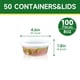 thumbnail image 2 of 50 Contenedores para Comida Dealusy de 240 ml con Tapa, Plástico Libre de BPA, 2 of 7