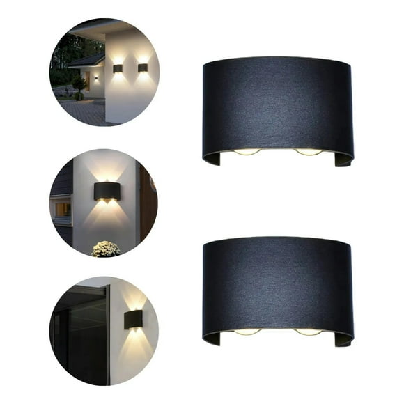 Pack X2 Lampara Led Focos Exterior Pared 4w Luz Cálida 3500k