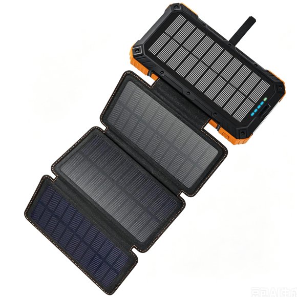 Banco de energía GULLVEN 20000 mAh solar con 4 cables PD 22,5 W