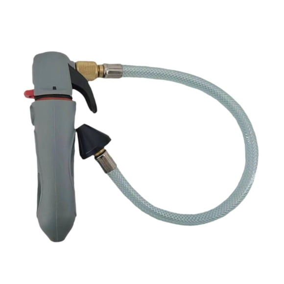 Herramienta para drenar cartuchos de CO2, pieza portátil, pequeña, fácil de transportar, limpieza eficaz, bomba de inflado de neumáticos, válvula, vál Gris