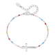 thumbnail image 1 of Pulsera HESHPAWS S925 Sterling Silver Cross Ajustable Plata, 1 of 3