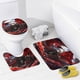 thumbnail image 4 of Tokyo Ghoul theme 4 piece Shower Curtain Set With Rugs Waterproof Bathroom Decor Set Includes Bath Mat U shaped Rug Toilet Lid Cover And Curtain With Hooks, 4 of 6