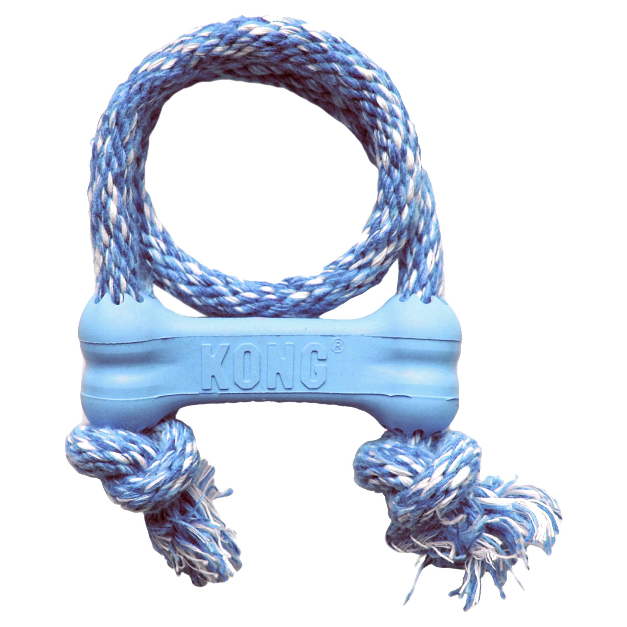 Kong - Juguete Para Morder Puppy Goodie Bone Con Cuerda Para Cachorros Xs