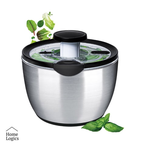 Home Logics - Secador Centrífuga Ensalada Acero Inox 5L 1 Un