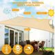 thumbnail image 2 of Toldo Vela 3x3m Beige Exterior Jardín Terraza Impermeable Protección Uv Figoimport, 2 of 3