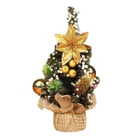 Bothyi - Árbol De Navidad En Miniatura Diy Mini Árbol De Navidad Artificial Para Oficina Fiesta Hogar Oro