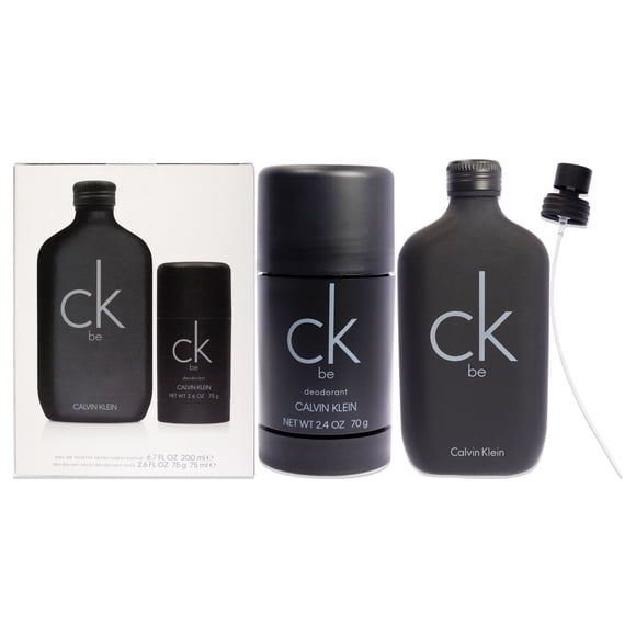 CK Be de Calvin Klein para Unisex - 2 PC Gift Set 6.7oz EDT Spray, 2.6oz Deodorant Stick
