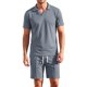 thumbnail image 1 of INSPIRE CHIC Conjunto de 2 Piezas para Hombre Camisa Polo y Pantalones Cortos Conjunto Casual de Verano S Gris, 1 of 5