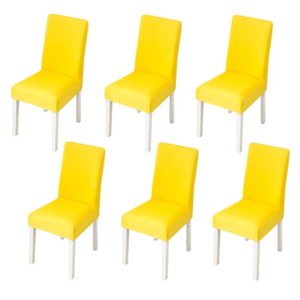 6 fundas elásticas para sillas de comedor, extraíbles, lavables y suaves de licra, para cocina, hotel, mesa de banquete.