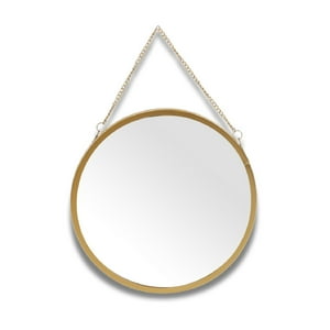 Inspiracci - Espejo Colgante Redondo Dorado 48Cm
