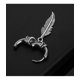 thumbnail image 3 of Aros Punk Plumas Black Silver Space Hombre Mujer Circular, 3 of 3