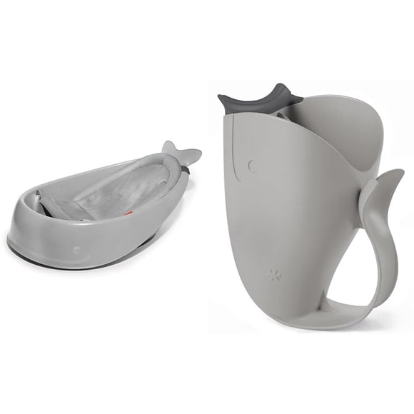 Bañera Skip Hop Moby Gris 3 Etapas con Sling y Jarra