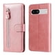 thumbnail image 5 of Funda tipo cartera para Google Pixel 7A con bolsillo con cremallera y ranuras para tarjetas – Función de soporte Rosa, 5 of 6