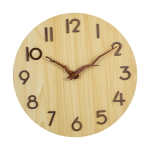 Bothyi - Reloj De Pared De Madera, Reloj Decorativo Moderno Para Baño, Comedor, Sala De Estar