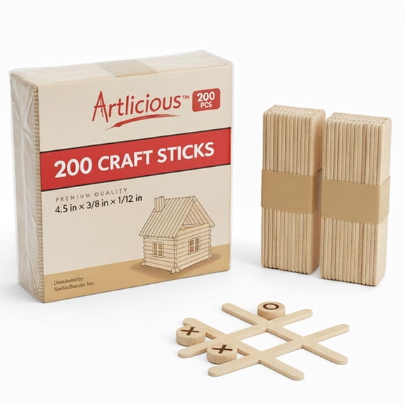 Palitos de manualidades Artlicious 11 cm, paquete de 200, grado alimenticio