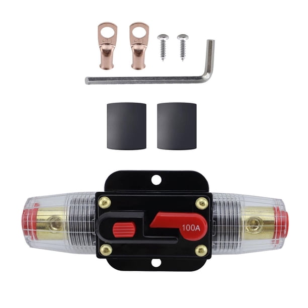 Disyuntor genérico con interruptor de reinicio manual, accesorio marino reiniciable para RV, 12-24 V, para protección de amplificadores y audio de 100A
